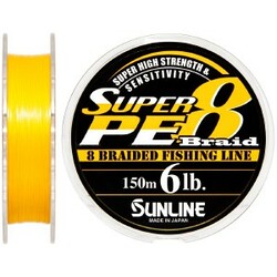 Sunline . Шнур Super PE 8 Braid 150m 0.128 mm 6lb-3.0 kg(1658.08.06)