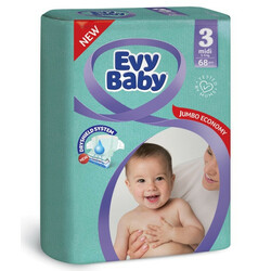 Evy baby. Детские подгузники Evy Baby Maxi Jumbo 3 (5-9 кг) 68 шт (411985)