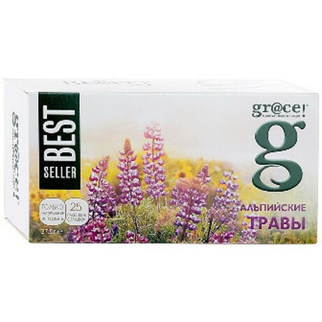 Gr@ce! Смесь травяная Грейс! Альпийские травы c зеленым чаем в пакетиках 25х1.5г (5060207692526)