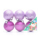 Набор шаров елочных фиолетовые пластик 6см, 6шт (0260004149154)