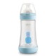 Chicco. Бутылочка для кормления пластиковая PERFECT 5 с силиконовой соской 2м+ 240 мл Голубая (80586