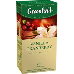 Greenfield. Чай черный Greenfield Vanilla Cranberry 25*1,5г-уп (4820022867599)