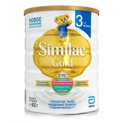 Similac. Суміш Similac Gold 3 з пребиотиками, 800 г, 12 мес(5391523058643)