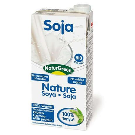 NaturGreen. Органічне рослинне молоко Соєве без цукру 1 л(8437002932909)