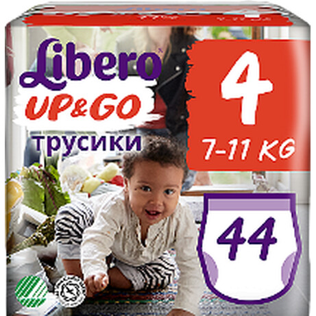 Libero. Підгузники-трусики Libero Up&Go 4(7-11 кг), 44шт(089409)