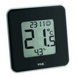 TFA . Термогигрометр цифровой "Style", 104x104x13 мм, чёрный  (30502101)