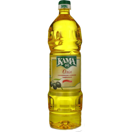 Кама. Масло подсолнечно-оливковое рафинированное 900г (452433)