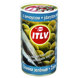 ITLV. Оливки  зеленые с анчоусом 314 мл (8428507031631)
