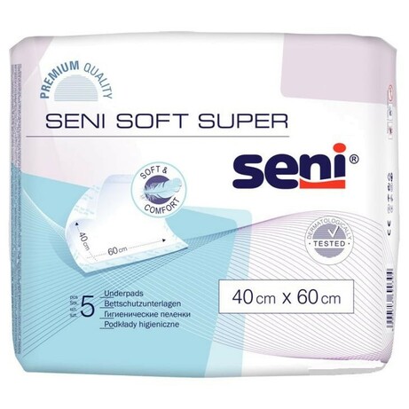 Seni. Пеленки Seni Soft  Super 40х60 5 шт. (5900516690304)