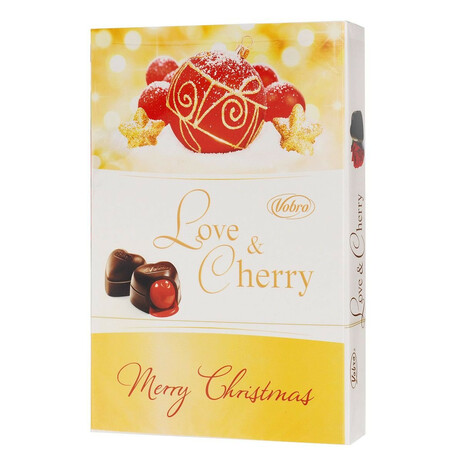 Vobro . Конфеты Love and Cherry из темного шоколада 187 гр(9865060015477)