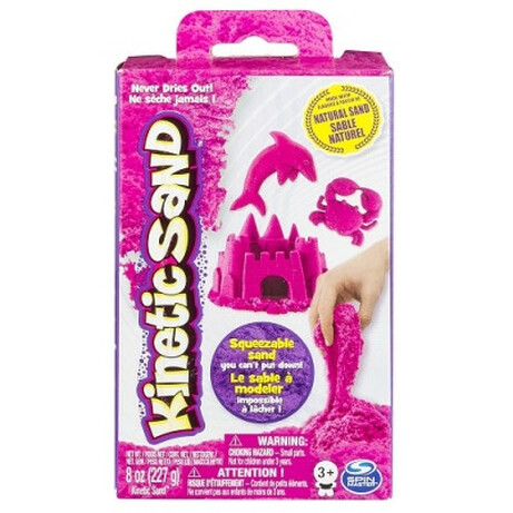 Kinetic Sand & Kinetic Rock. Набір піску для дитячої творчості(рожевий, 227г) (71423Pn)