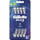 Gillette. Бритва одноразова Blue 3  6шт-уп + 2 шт безкоштовна(531844)