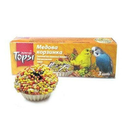 Topsi. Десерт для волнист попугаев Медовая корзинка 3*15г-уп (4820122208599)