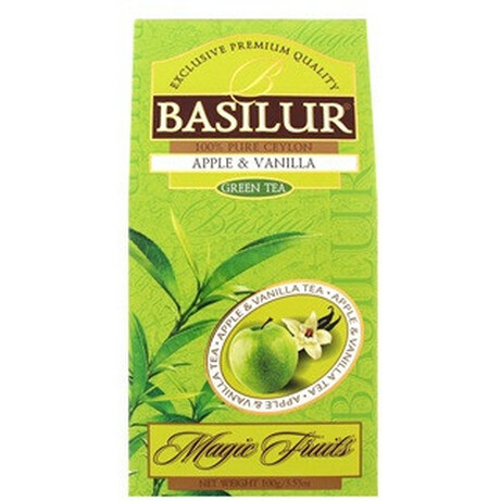 Basilur. Чай зелений Basilur яблуко-ваніль 100г(4792252933507)
