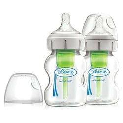 Dr. Brown's. Детская бутылочка для кормления с широким горлышком, 150 мл, 2 шт. (WB52005-ESX)