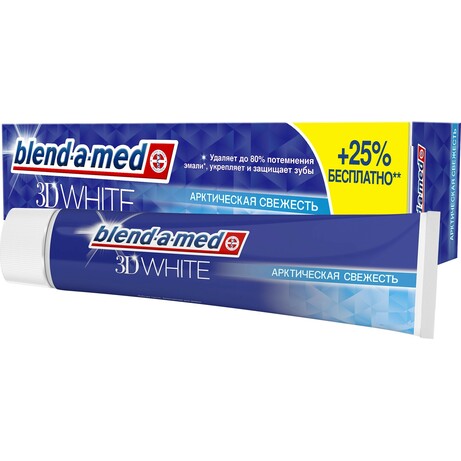 Blend - A - Med. Зубна паста Blend - a - med 3D White Арктична свіжість, 125 мл(5410076475834)