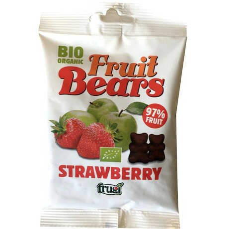 Fruit Bears. Органические жевательные конфеты со вкусом яблока и клубники 50 г (5708413028936)