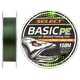 Select. Шнур Basic PE 150m(темн-зел.) 0.16mm 18lb-8.3kg(1870.18.24)