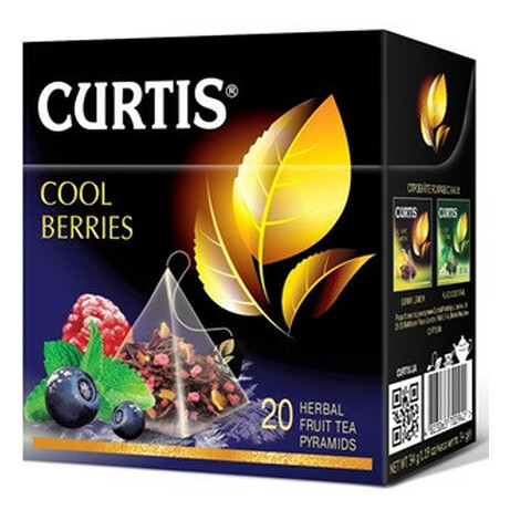 Curtis. Чай чорний Curtis Cool Berries в пірамідках 20шт*1,7г(4820198800048)