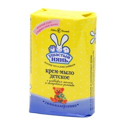Ушастый нянь. Крем-мыло детское с оливковым маслом и ромашкой, 90 г (4600697101972)