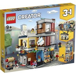 Lego. Конструктор Зоомагазин і кафе в центрі міста 969 деталей(31097)