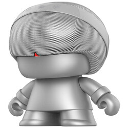Xoopar. Акуст. стереосистема XOOPAR - GRAND XBOY (20 cm,серебр.,Bluetooth,микроф,аудио&USB-каб.,LED)