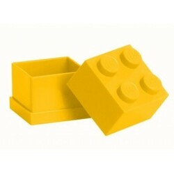 Lego. Конструктор  Пластиковий міні- кубик для зберігання 4, жовтий 5 деталей(40111732)