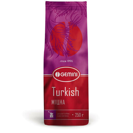Gemini.  Кофе молотый Turkish натуральный жареный 250 г (4820156430089)