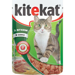 Kitekat. Влажный корм для котов ягненок в соусе 100 г(9003579306529)
