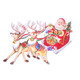 Прикраса новорічне Санта в санях декоратив 48см(0260004111601)