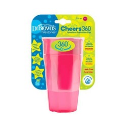 Dr. Brown's. Чашка 360°, 300 мл, колір рожевий, 1 шт. в упаковці(TC01039 - INTL)