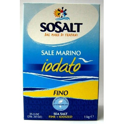 Соль Sosalt морская йодированная мелкого помола 1кг (8014196125289)