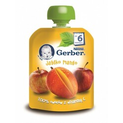 Gerber. Пюре "Яблоко и манго", 90 г (мягк. упак.)(507067)