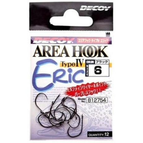 Decoy.  Крючок Decoy Area Hook IV Eric 6 (12шт-уп) (1562.01.93)