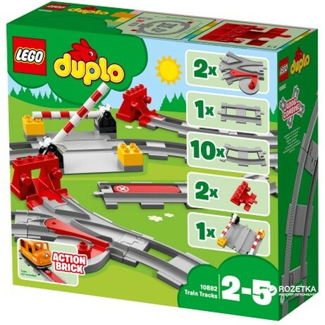 Lego. Конструктор Железнодорожные пути 23 деталей (10882)