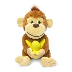Lava. М'яка іграшка Мавпочка Маня з бананом(18,5 см, музична) .(LA8706)