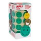Apli Kids. Лента с зелеными наклейками: Улыбки, 20 мм (8410782143734)