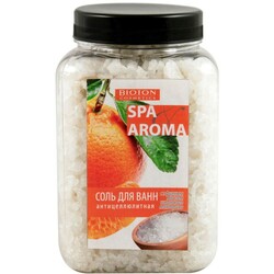 Bioton Cosmetics. Соль для ванн антицеллюлитная с эфирным маслом испанского мандарина 750 г (600559)