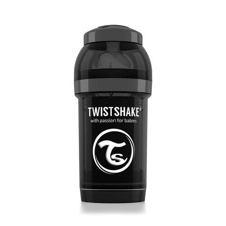 Twistshake. Антиколиковая пляшка 180 мл, чорна(24885)