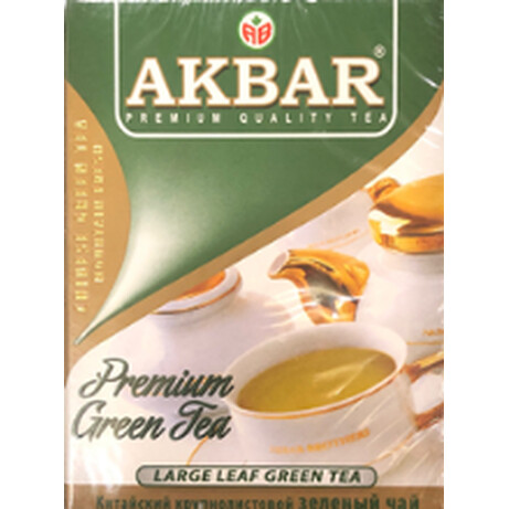 AKBAR. Чай зелений Akbar крупнолистовий 100г(5014176012700)