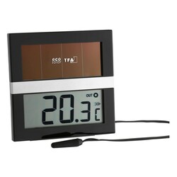 TFA . Термометр цифрової "ECO Solar", зовнішній дротяний датчик, 90х90х20 мм(301038)
