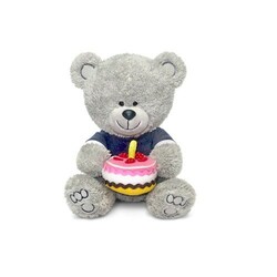 Lava. Мягкая игрушка Медвеженок Ники с тортом (21,5 см, музыкальная) (LA8786K)