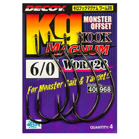 Decoy.  Гачок Worm26 Kg HOOK MAGNUM №8/0(3 шт/уп) (1562.04.85)