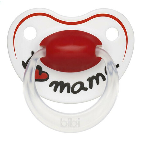 Bibi. Пустушка Bibi Dental "Я люблю маму", 0-6 міс.  арт.112930(846421)