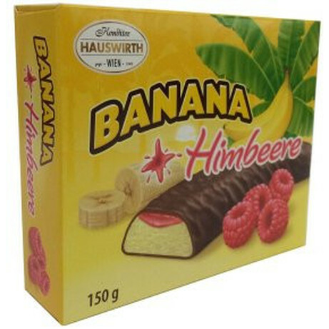 Hauswirth. Конфеты банан малина шоколадные 150 гр( 9001395712012)