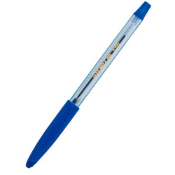 Buromax. Ручка кулькова non - retractable JOBMAX, rubber grip, Синя(4824004001452)