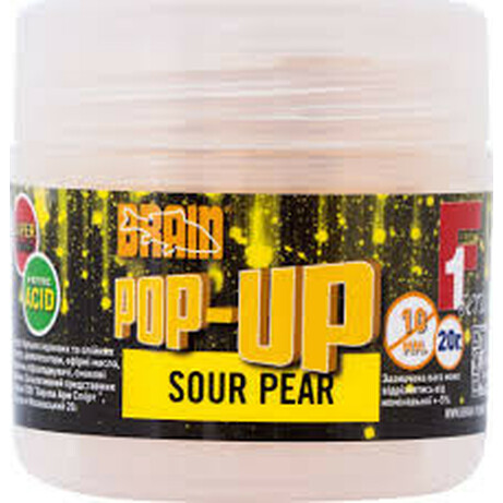 Brain. Бойлы Pop-Up F1 Sour Pear (груша) 10mm 20g (1858.01.87)