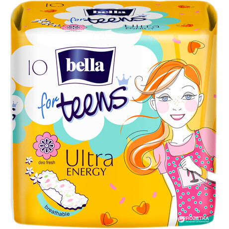 Bella. Прокладення гигиеническиe Bella for Teens Ultra Energy, 10 шт(302405)