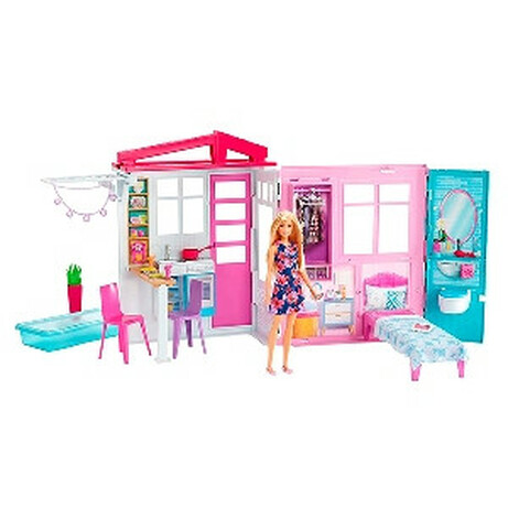 Fisher Price. Ігровий набір Barbie "Портативний будиночок з лялькою"(FXG55)