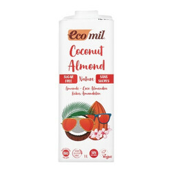 Ecomil. Органічне рослинне молоко Ecomil Кокосово-мигдальне без цукру 1 л(8428532230290)